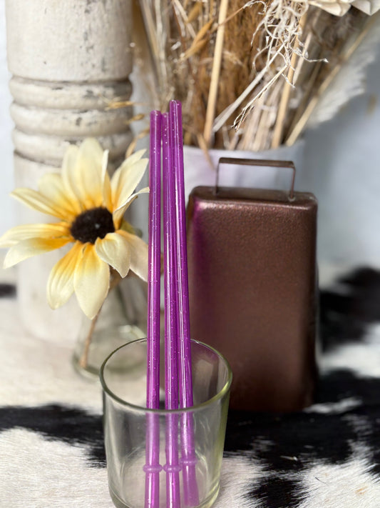 Purple Sparkle Straw